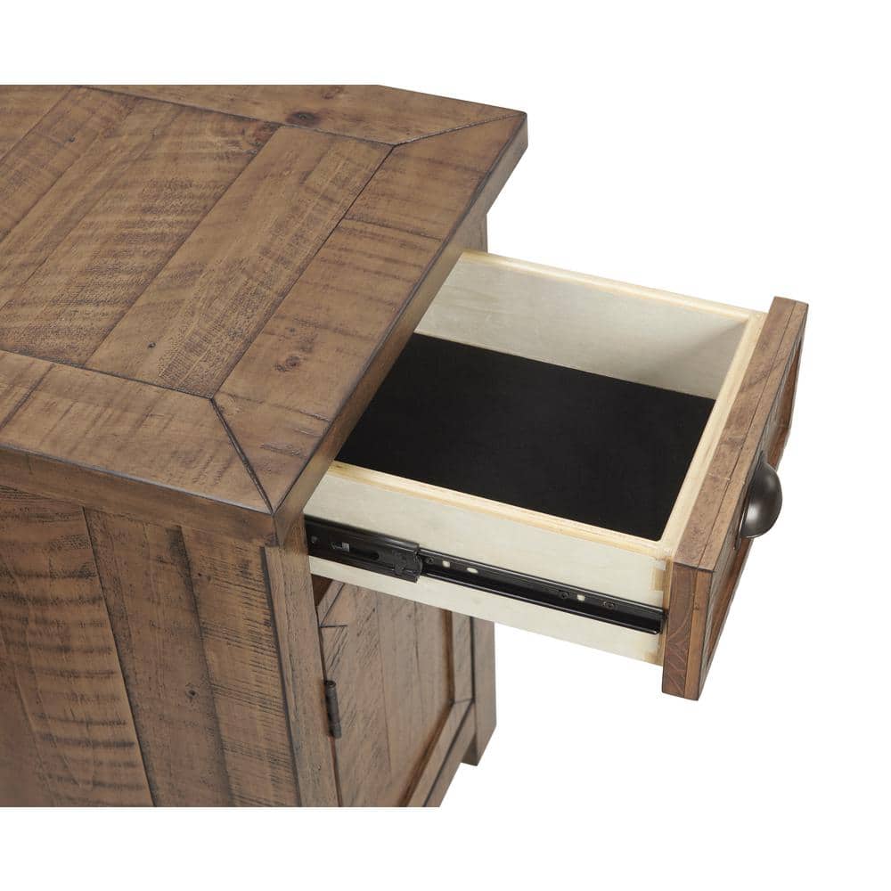 Monterey 16 in. Natural Chairside End Table with Power - thumbnail 5