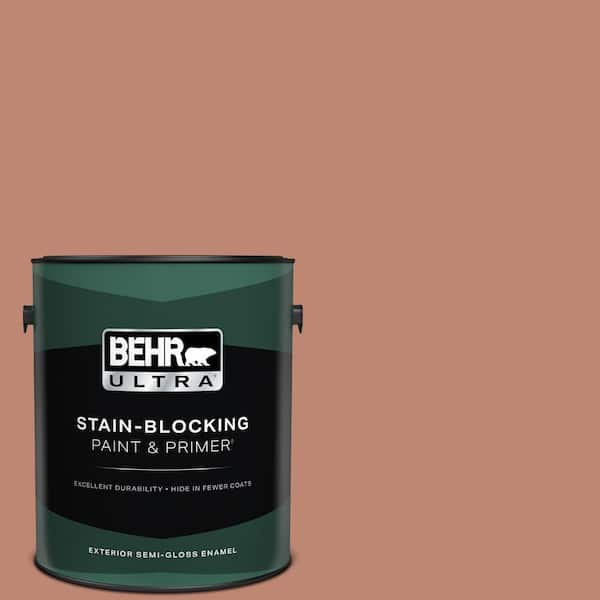 BEHR ULTRA 1 gal. #PPU2-09 Ginger Rose Semi-Gloss Enamel Exterior Paint & Primer