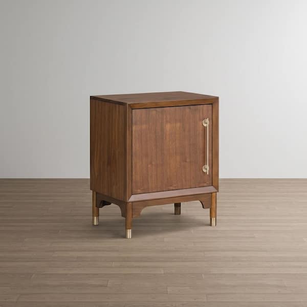 Forma Walnut 24 in. Left Storage Cabinet Base with 1 Door