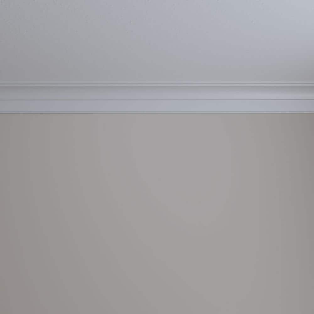 Primed White Polyurethane Classic Crown Moulding Sample, 12" Length