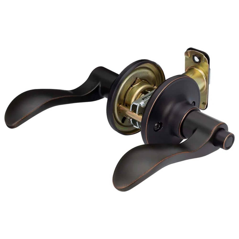 Delaney Logan Push Button Privacy Door Lever in Tuscany Bronze price history on PriceWatchPro