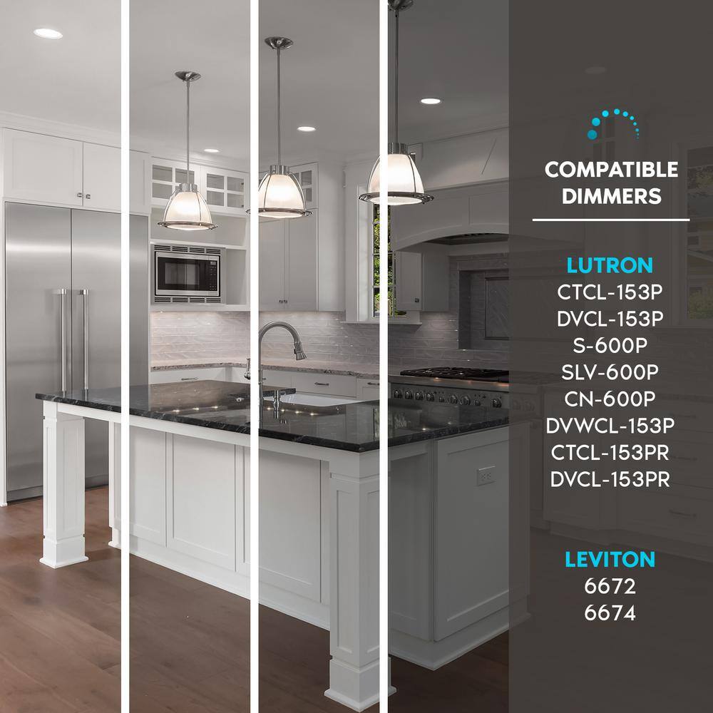 6'' Ultra Thin Dimmable LED Recessed Lighting Kit with Color Options