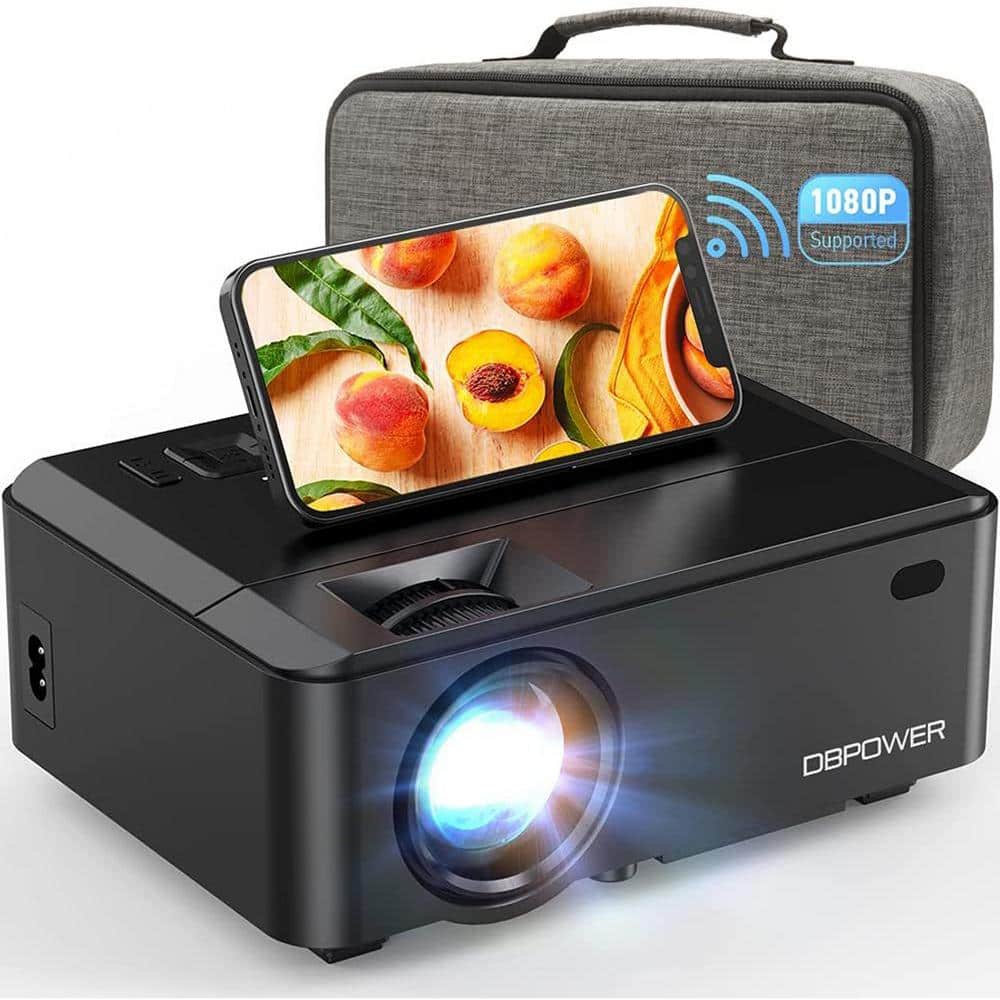 Etokfoks 1920 x 1080 HD LCD Wi-Fi Mini Projector with 8000 Lumens and Carrying Case Portable Home Movie Projector -  MLSA11LT700