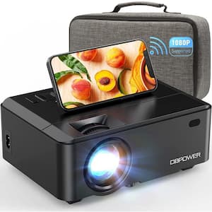 1920 x 1080 HD LCD Wi-Fi Mini Projector with 8000 Lumens and Carrying Case Portable Home Movie Projector