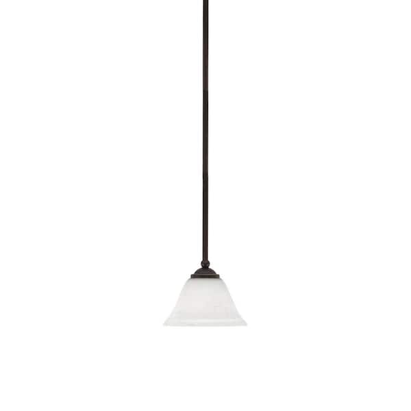 Unbranded Clevelend 100-Watt 1-Light Brown Pendant Mini Pendant Light with White Muslin Glass Shade and Light Bulb Not Included