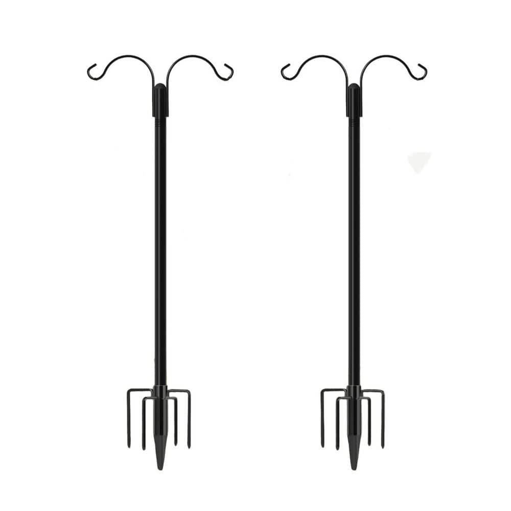 108 in. Metal Double Shepard's Hooks for Outdoor with 5 Base Prongs (2-Pack) price history on PriceWatchPro