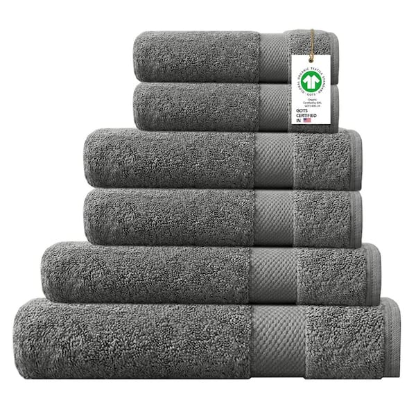 Delara Feather Touch Quick Dry 20 in. x 30 in. Marshmallow Solid 100%  Organic Cotton 650 GSM Hand Towel (Pack of 6) A1HCHTSET-6-Ivy - The Home  Depot