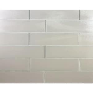 Italian Design Styles Cream Beige 4 in. x 16 in. Large Format Textured Glass Subway Wall Tile (1.332 sq.ft/Case)