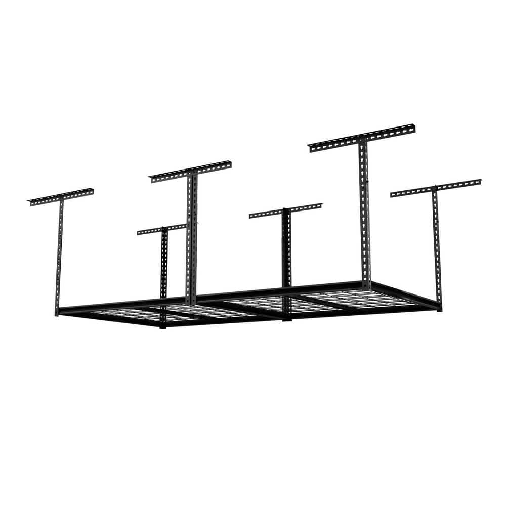 The  Pro 96 in. W x 48 in. H x 46.5 in. D Adjustable Height 1250 lb. Heavy Duty Overhead Garage Storage Rack Black price history on PriceWatchPro