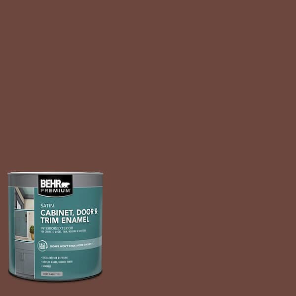 BEHR PREMIUM 1 qt. #ECC-42-3 Deep Cherrywood Satin Enamel Interior/Exterior Cabinet, Door & Trim Paint