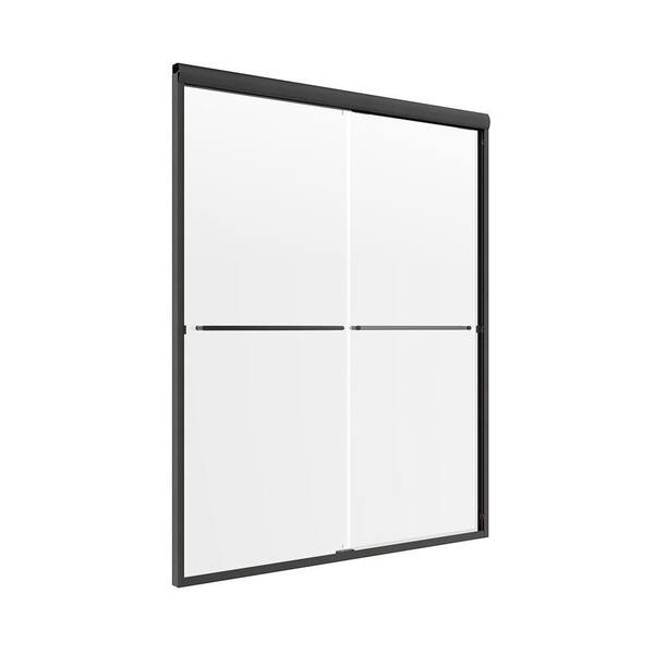 CRAFT + MAIN Cove 48 in. x 72 in. H Semi-Framed Sliding Shower Door in Oil Rubbed Bronze with 1/4 in. Clear Glass