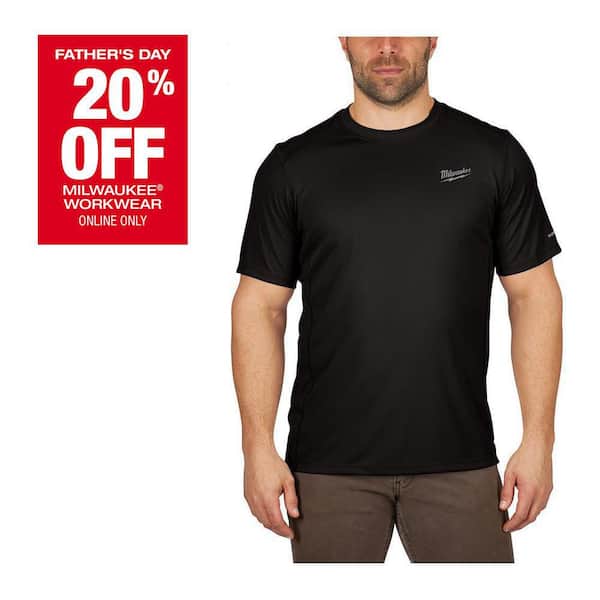 Men's WORKSKIN X-Large Black Lightweight Performance Short-Sleeve T-Shirt