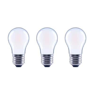 60-Watt Equivalent A15 Dimmable Frosted Glass Decorative Filament LED Vintage Edison Light Bulb Daylight (3-Pack)