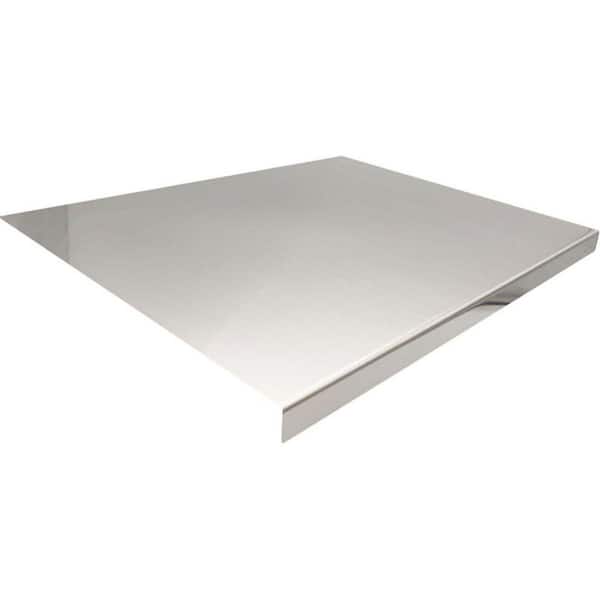 15.75 in.x 11.81 in. Rectangle 304 Stainless Steel Titanium Cutting Board Double-Sided Rolling Tray Breakfast Tray
