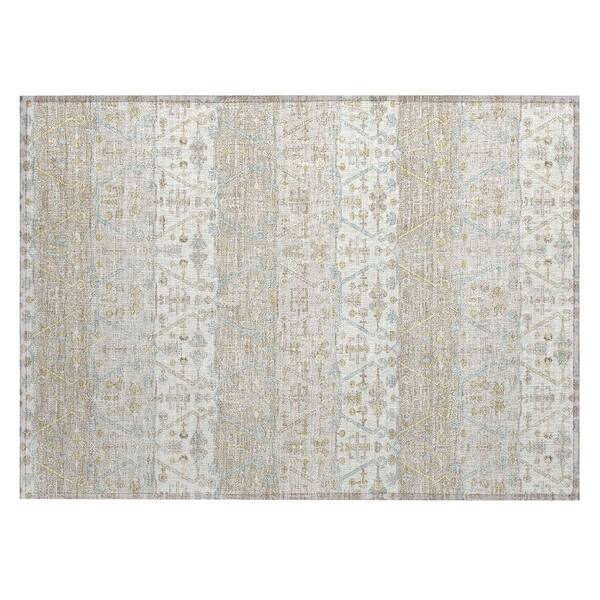 Chantille Machine Washable Indoor/Outdoor Abstract ACN2858 Ivory 3 ft. x 4 ft. Area Rug