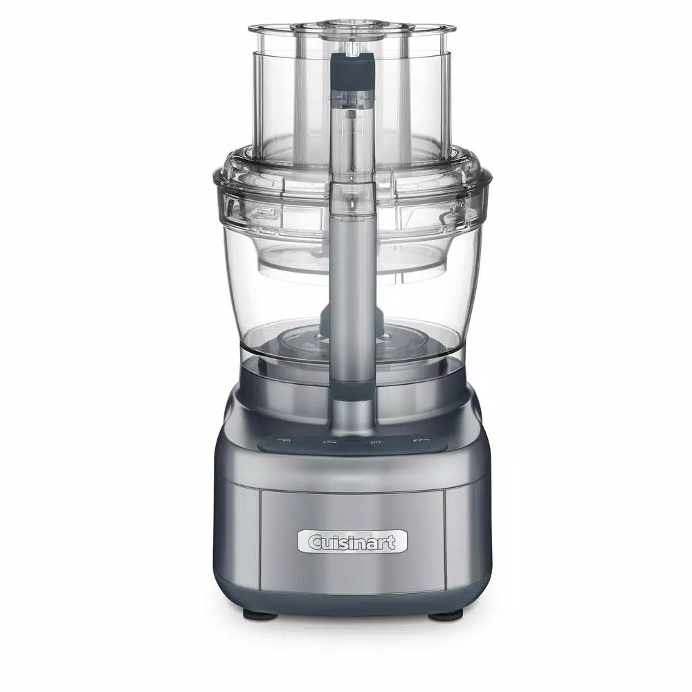 Elemental 13-Cup 3-Speed Gray Food Processor and Dicing Kit