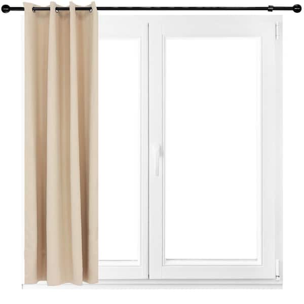 Sunnydaze Decor Beige 52 x 108 in. (1.32 x 2.74 m) Indoor/Outdoor Blackout Curtain Panel with Grommet Top
