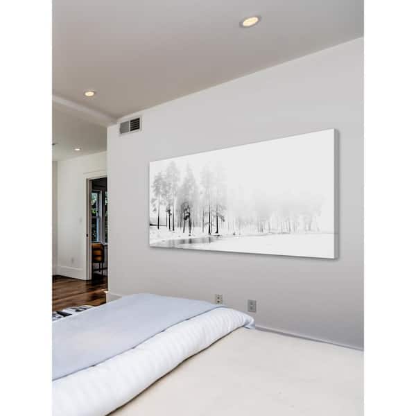 Unbranded 12 in. H x 24 in. W "Winter River" by Marmont Hill Printed Canvas Wall Art