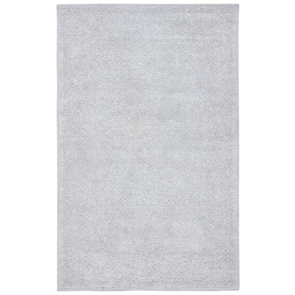 SAFAVIEH Martha Stewart Gray 5 ft. x 8 ft. Abstract Solid Color Area Rug