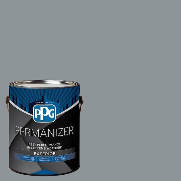 PERMANIZER 1 gal. PPG1012-5 Steeple Gray Satin Exterior Paint
