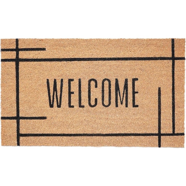 Multi-Colored 29 in. x 17 in. Coir Outdoor Door Mat