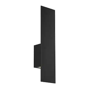 Icon 20 in. Black Integrated LED Outdoor Wall Sconce, 3000K