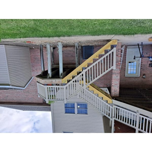 Weatherables Riviera 3.5 ft. H x 6 ft. W Tan Vinyl Stair Railing Kit