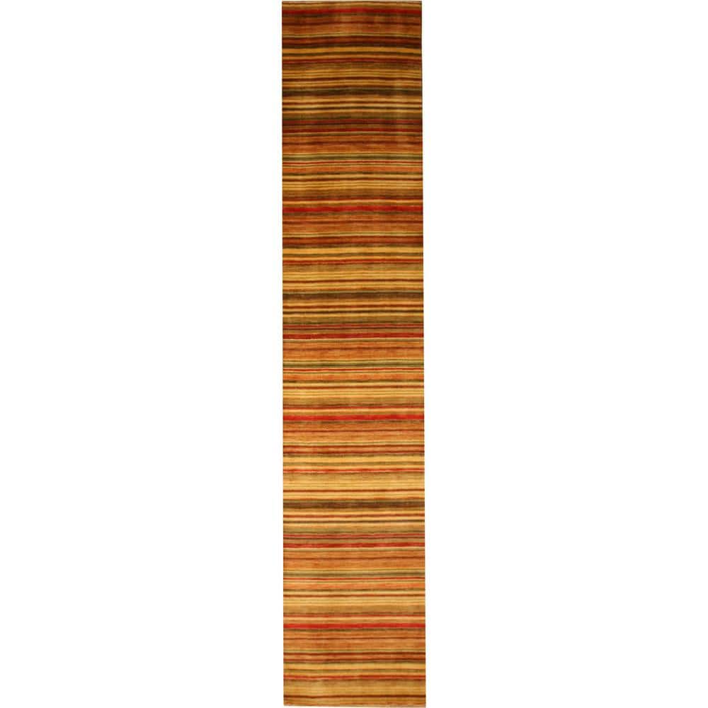 Toni Rug EORC Multi-Colored 2 ft. 6 in. x 12 ft. Hand Made Wool Transitional ...