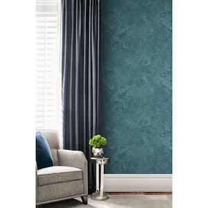 Spatula Effect Green Aqua Paper Non-Pasted Strippable Wallpaper Roll (Cover 56.05 sq. ft.)