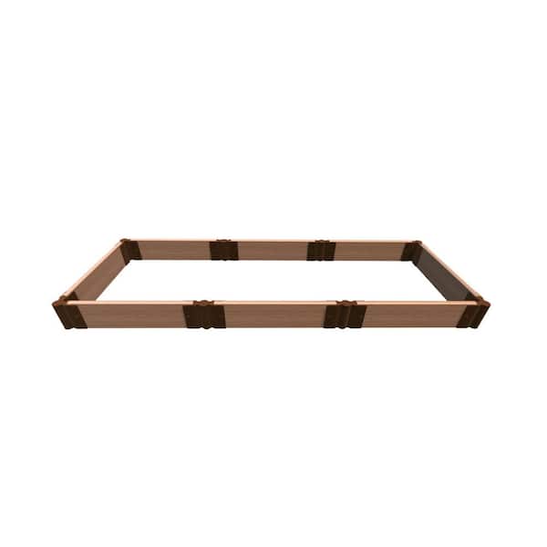 Frame It All Classic Sienna Composite 2 ft. x 6 ft. x 5.5 in. Raised Garden Bed 1 in. Profile