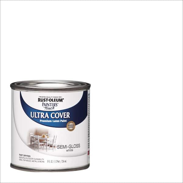 Rust-Oleum Painter's Touch 8 oz. Ultra Cover Semi-Gloss White General Purpose Paint