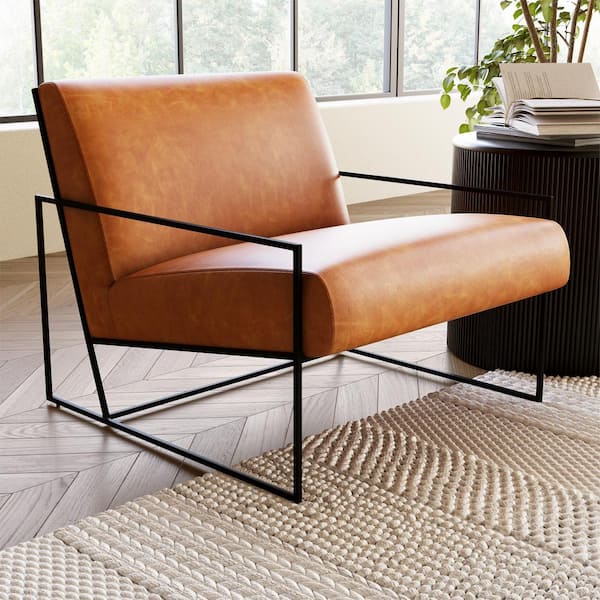 Bo Cognac Tan Leather Arm Chair (Set of 1)