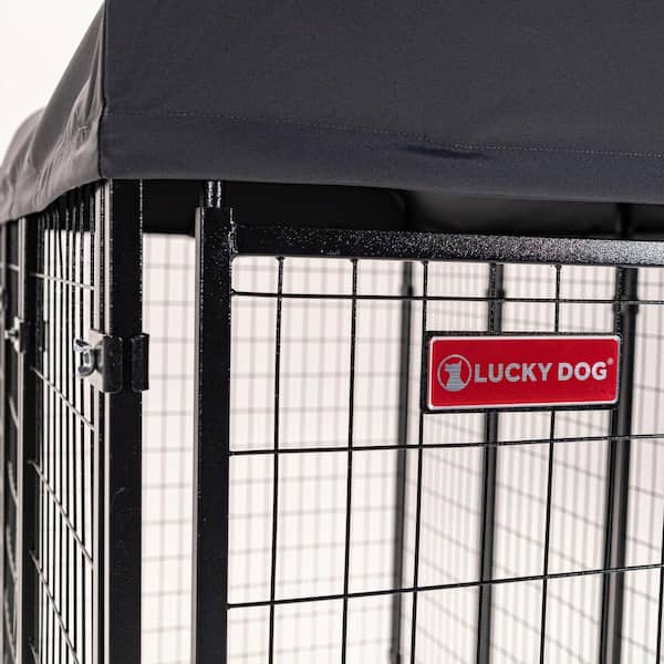 lucky Lucky Dog Uptown Welded Wire Outdoor Dog Kennel with Cover