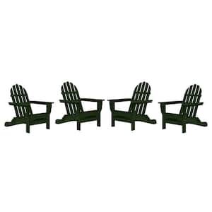 Icon Forest Green Recycled Plastic Adirondack Chair (4-Pack)
