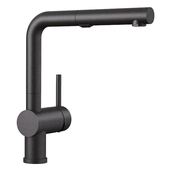 Blanco Linus Single-Handle Pull Out Sprayer Kitchen Faucet in Anthracite