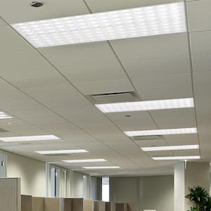 Nonglare 2 ft. x 4 ft. 5000 Lumens Integrated LED Parabolic Light Cell Grid Backlit Recessed Troffer Panel Light