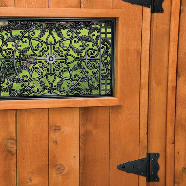 NUVO IRON Wooden Gate Combo Kit with Two 6 in. Tee Hinges, Latch with Catch and Handle