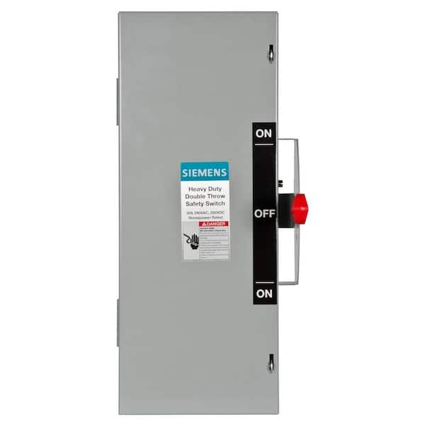 Siemens Double Throw 30 Amp 240-Volt 3-Pole Indoor Non-Fusible Safety Switch