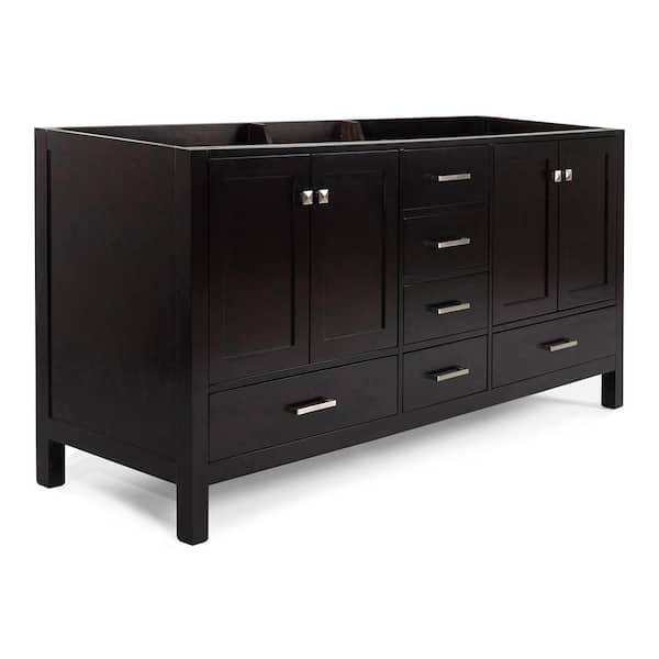 Cambridge 72 in. W x 21.5 in. D x 34.5 in. H Double Freestanding Bath Vanity Cabinet Only in Espresso