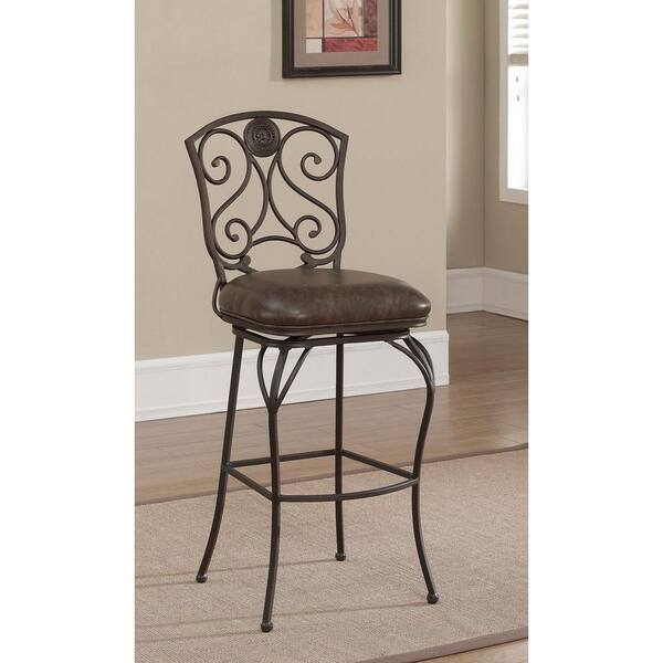 American Heritage Canterbury 30 in. Pepper Cushioned Bar Stool