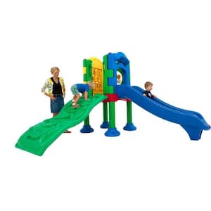 Discovery Center Commercial Playground 1 Deck without Roof Ground Spike Mounting