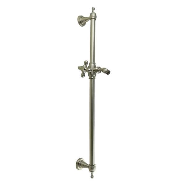 All Metal 28 in. Slide Bar Premium with Adjustable Handheld Shower Mount in Brushed Nickel Finish