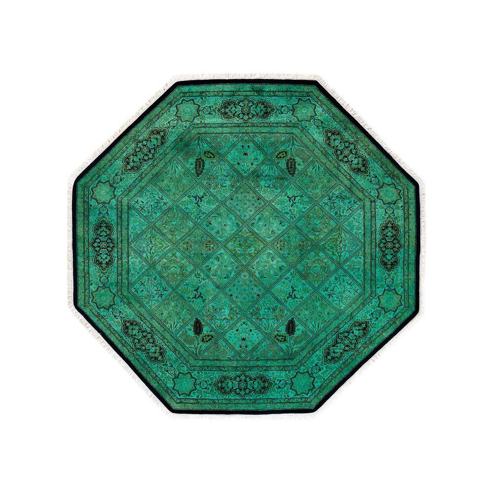 Overdyed Green 6 ft. x 6 ft. Solid Wool Indoor Area Rug price history on PriceWatchPro
