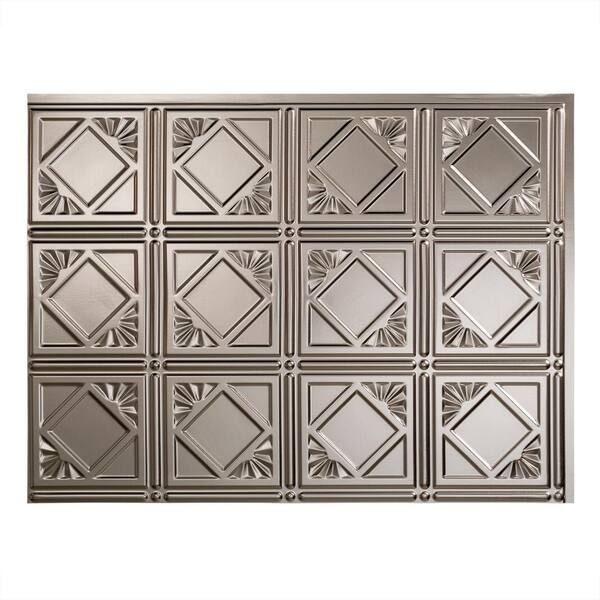 Fasade® Traditional 4 Brushed Nickel Backsplash Kit - 15 Sq. Ft.