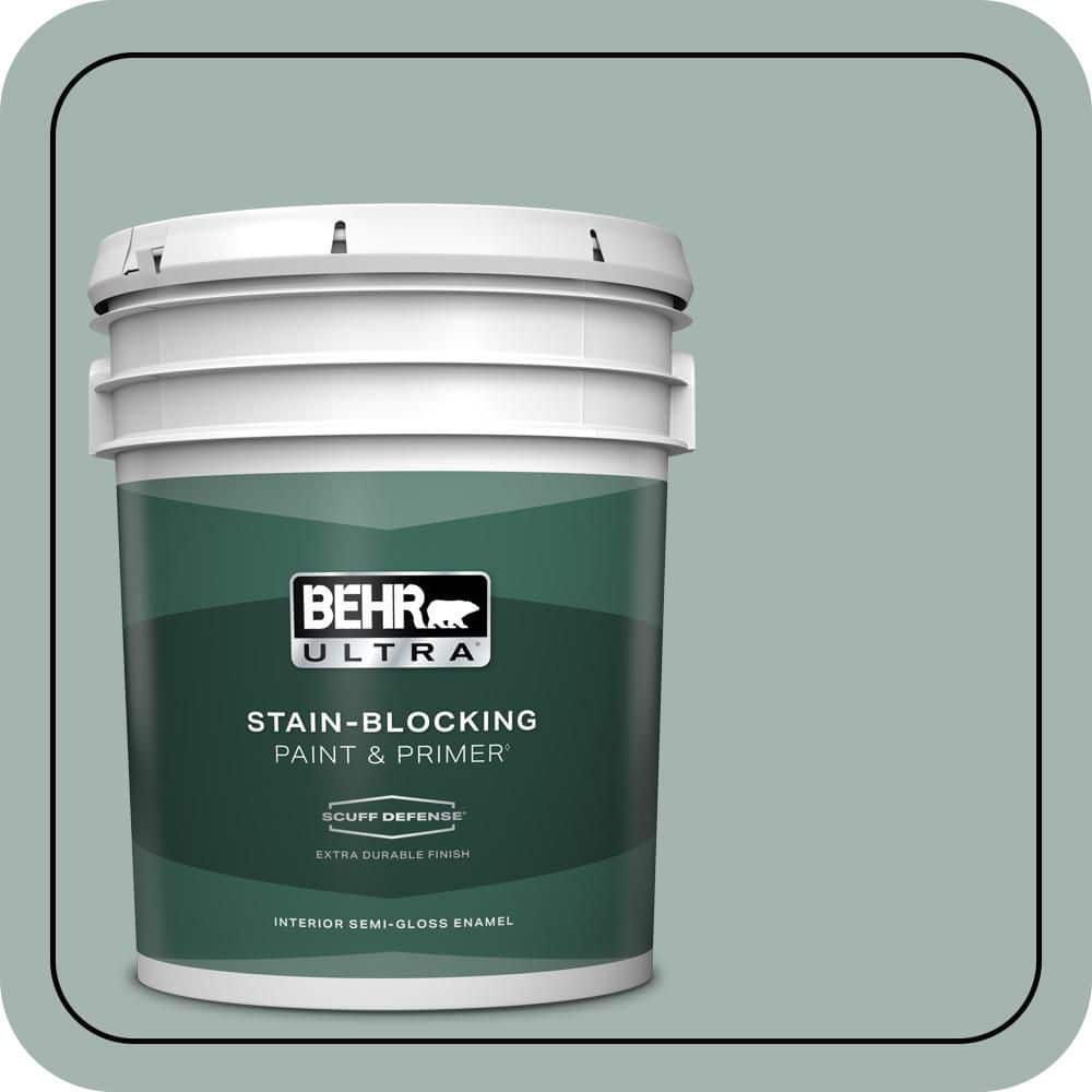 5 gal. #PPU12-09 Frozen Pond Extra Durable Semi-Gloss Enamel Interior Paint & Primer price history on PriceWatchPro
