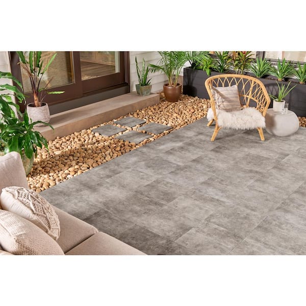 Ontario D Grey 16 in. x 16 in. Gray Porcelain Paver Tile (1.777 Sq. Ft.) Ontario D Grey 16 in. x 16 in. Gray Porcelain Paver Tile (1.777 Sq. Ft.)