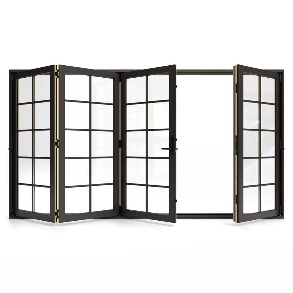 JELD-WEN W5500 124 in. x 80 in. Bronze Right Hand/Outswing
