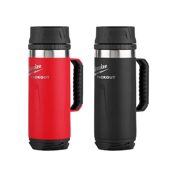 PACKOUT Red and Black 18 Oz. Insulated Mug with Sip Lid (2-Pack)