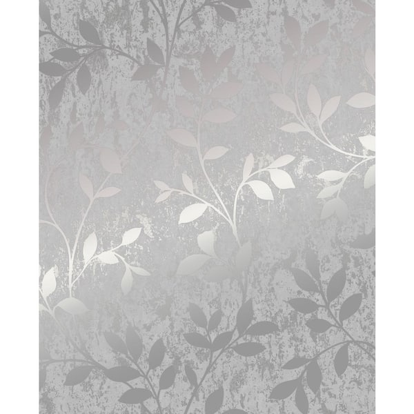 Super Fresco Milan Trail Silver and Grey Wallpaper