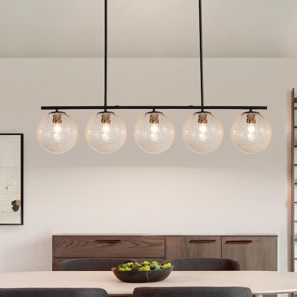 EDISLIVE Shellman 5-Light Oil Rubbed Bronze Chandelier Linear Kitchen ...